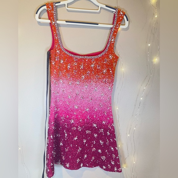 $2,350 NWT Clio Peppiatt Sunset Gradient Dress - Picture 9 of 13